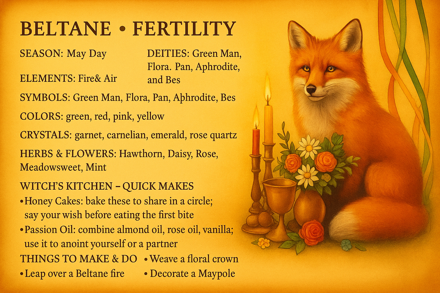Beltane parchment card