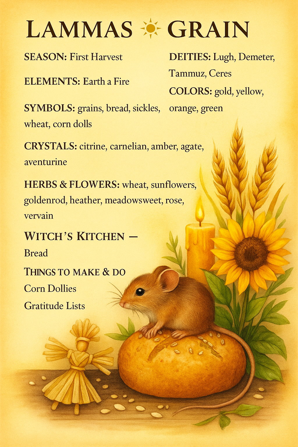 Lammas parchment card