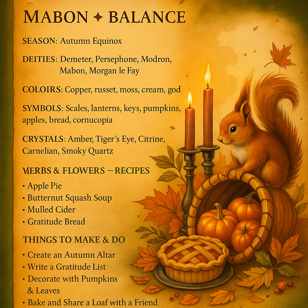Mabon parchment card