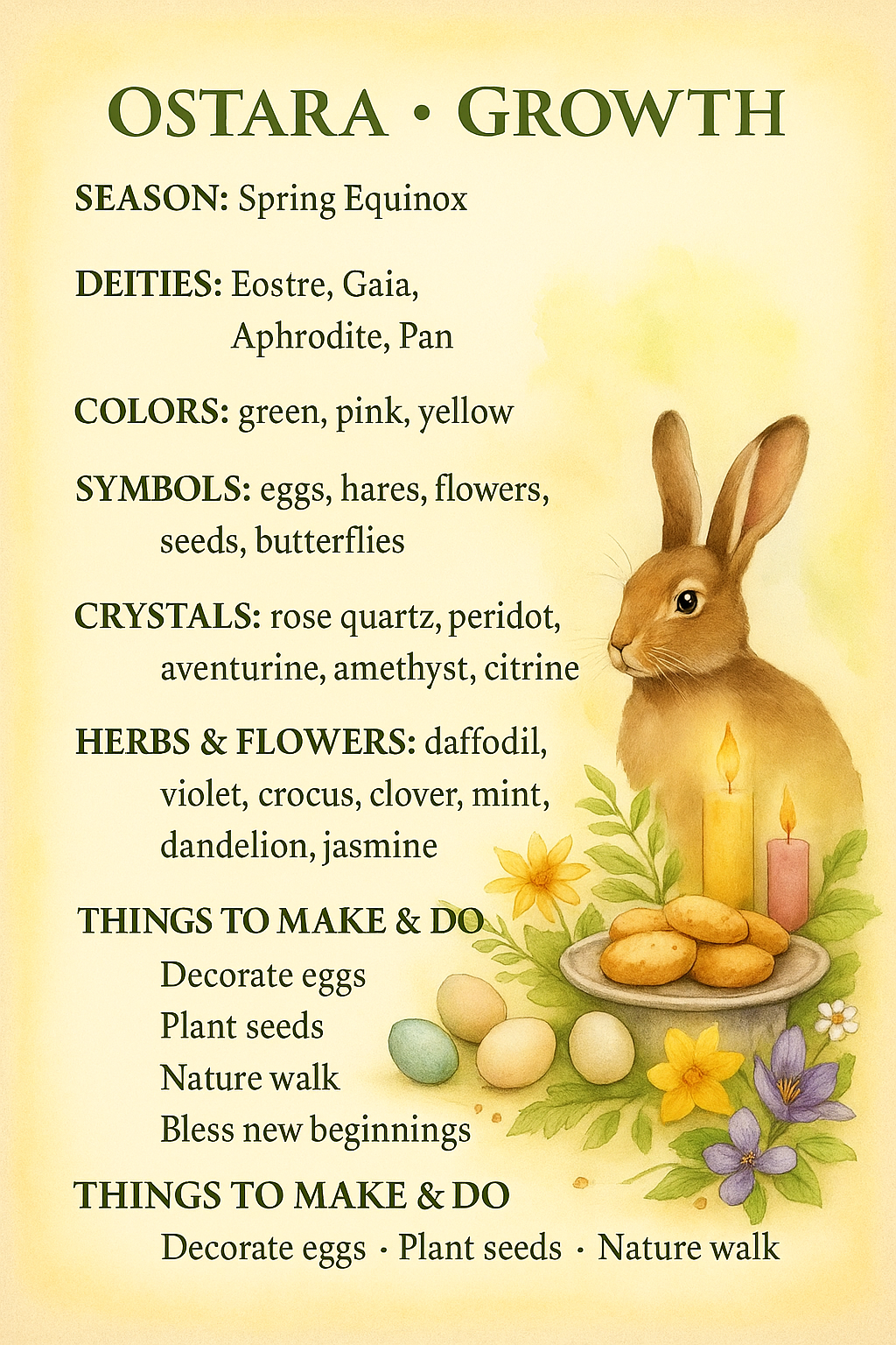 Ostara parchment card