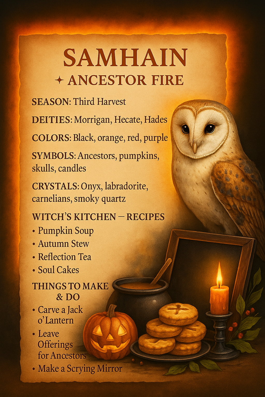Samhain parchment card