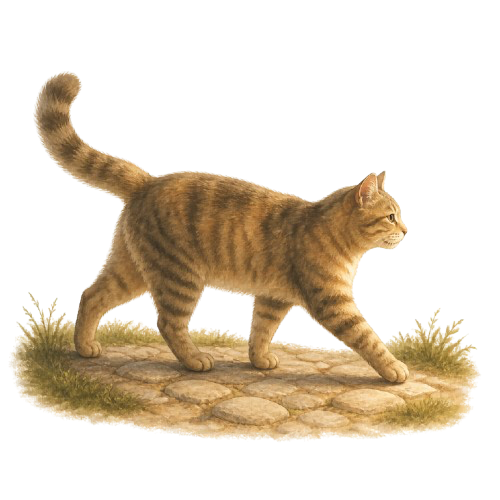 A cat sitting quietly