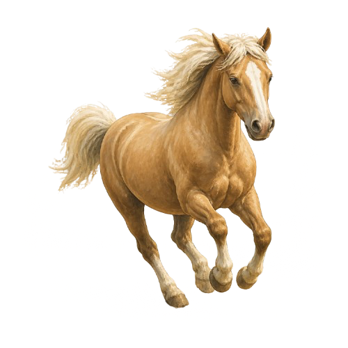 A horse standing in a meadow