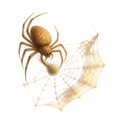A spider resting upon its web