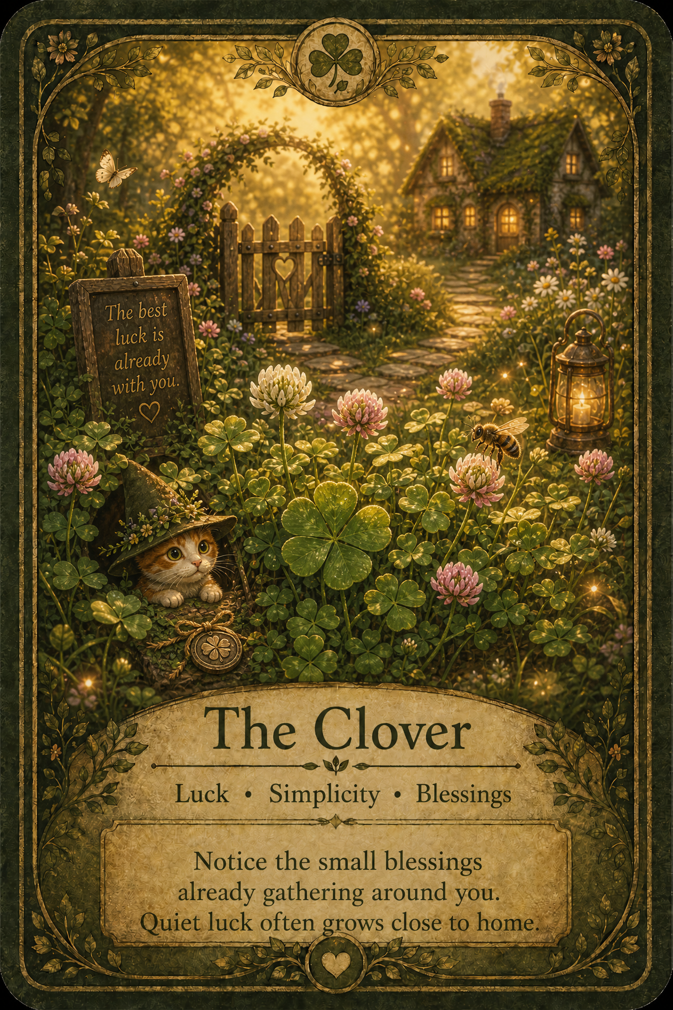 The Clover oracle card
