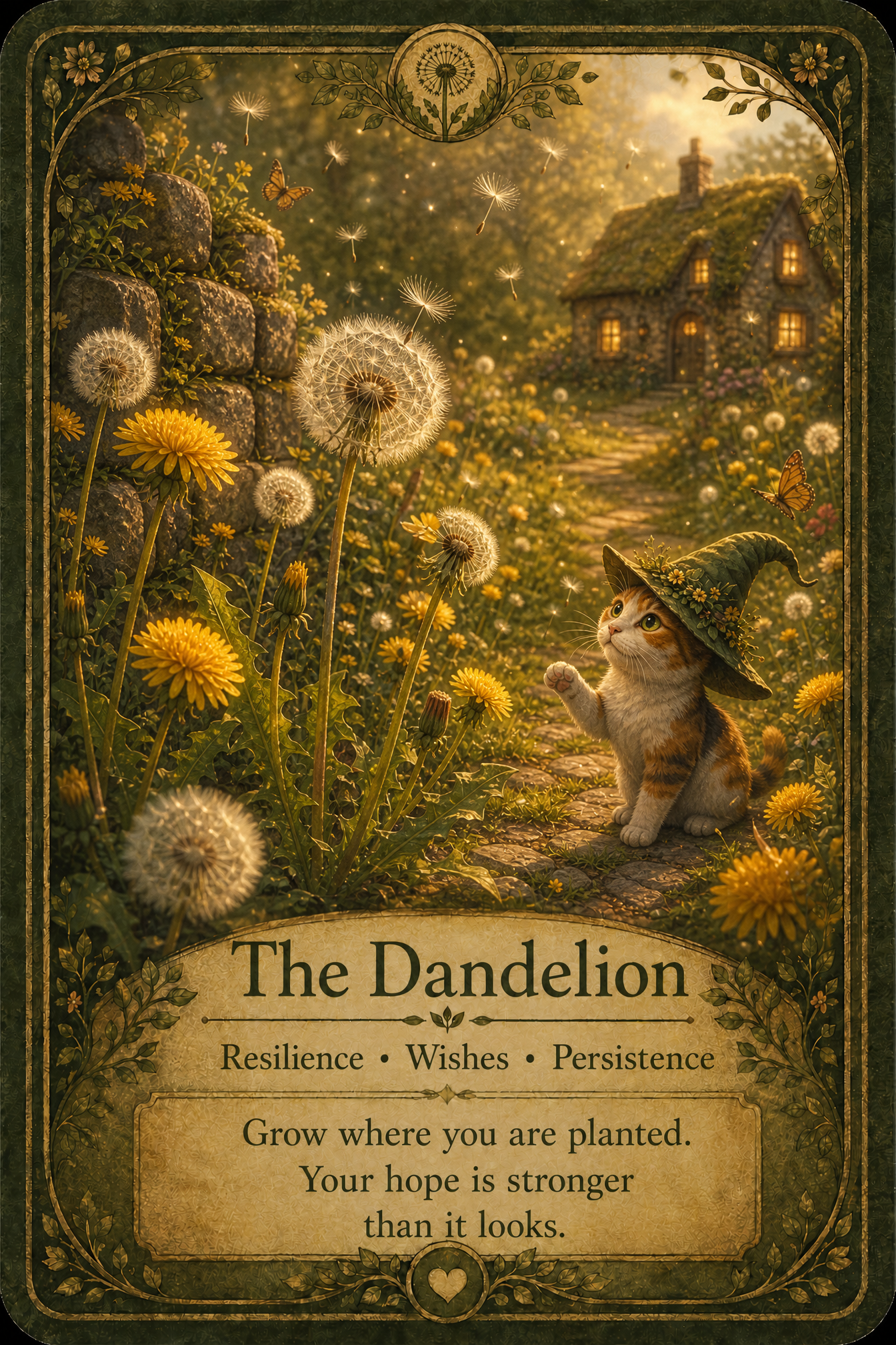 The Dandelion oracle card