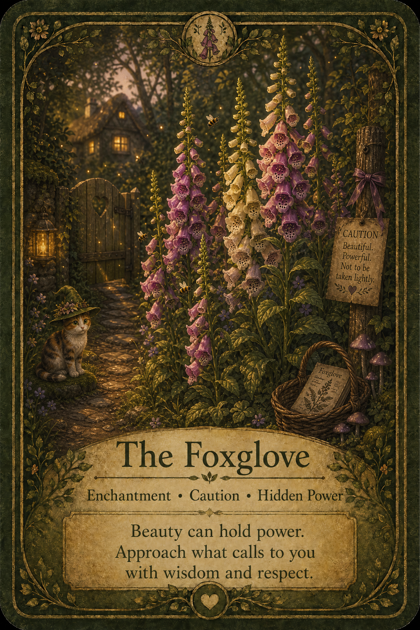 The Foxglove oracle card