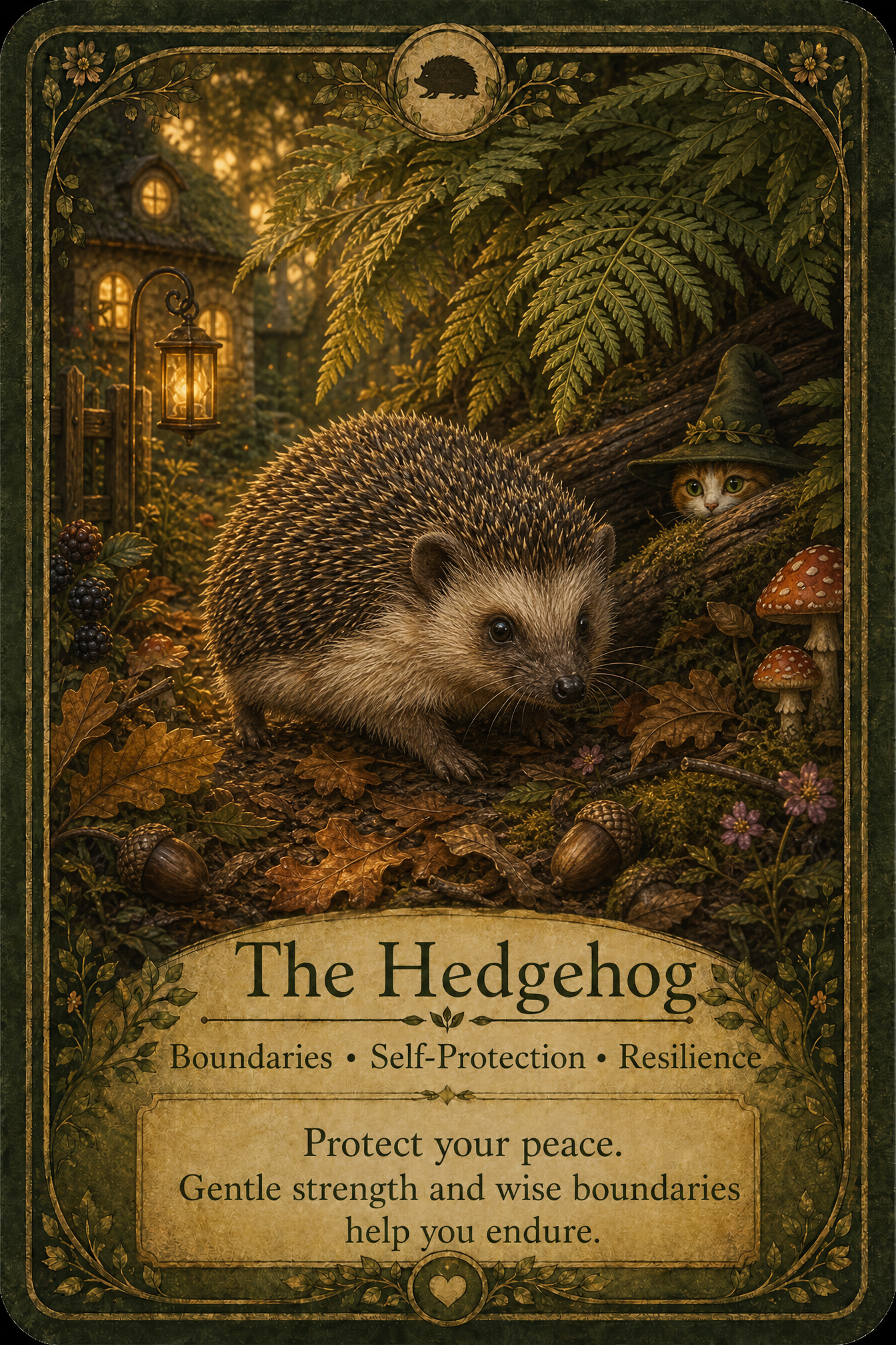 The Hedgehog oracle card