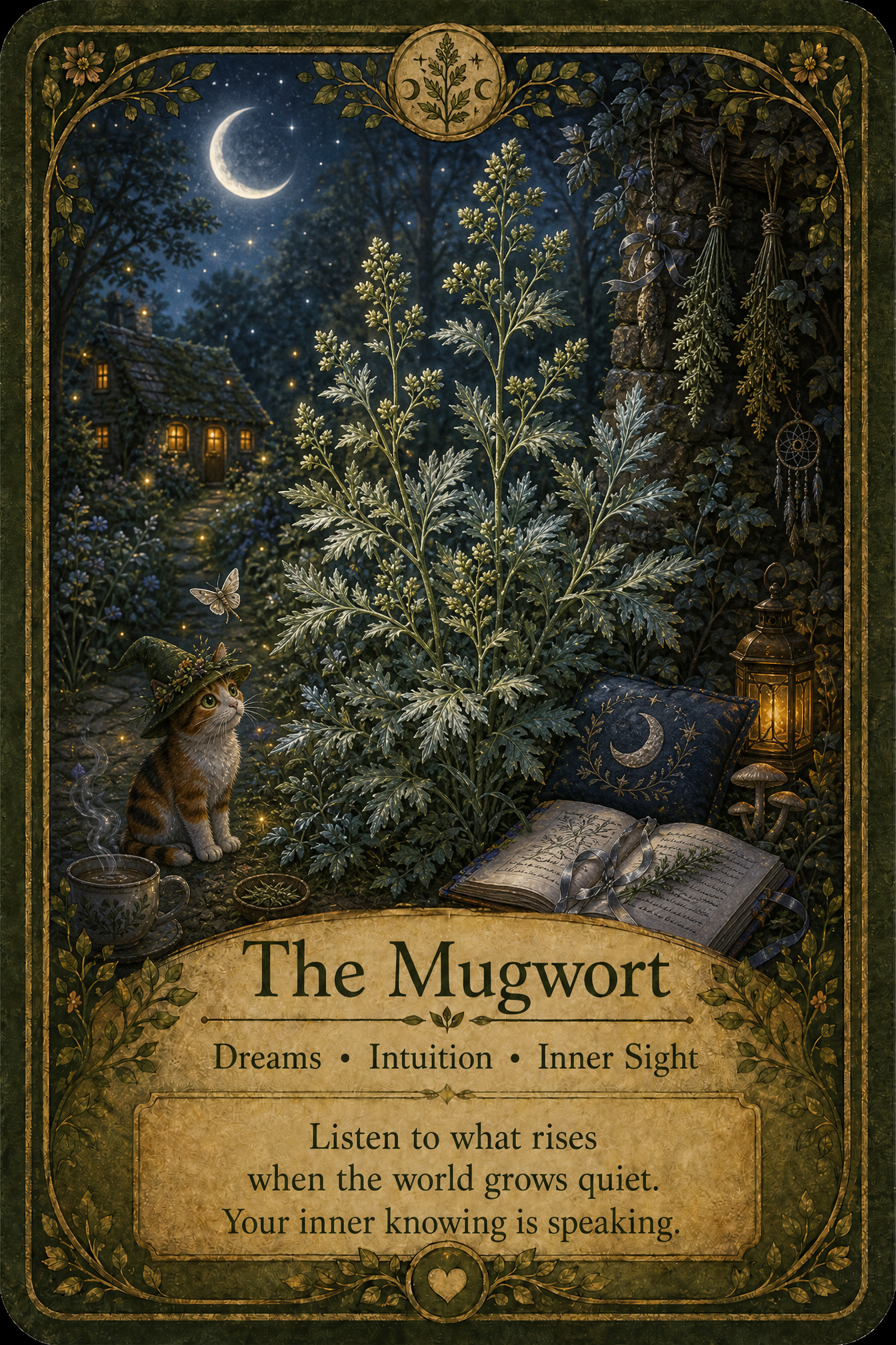 The Mugwort oracle card