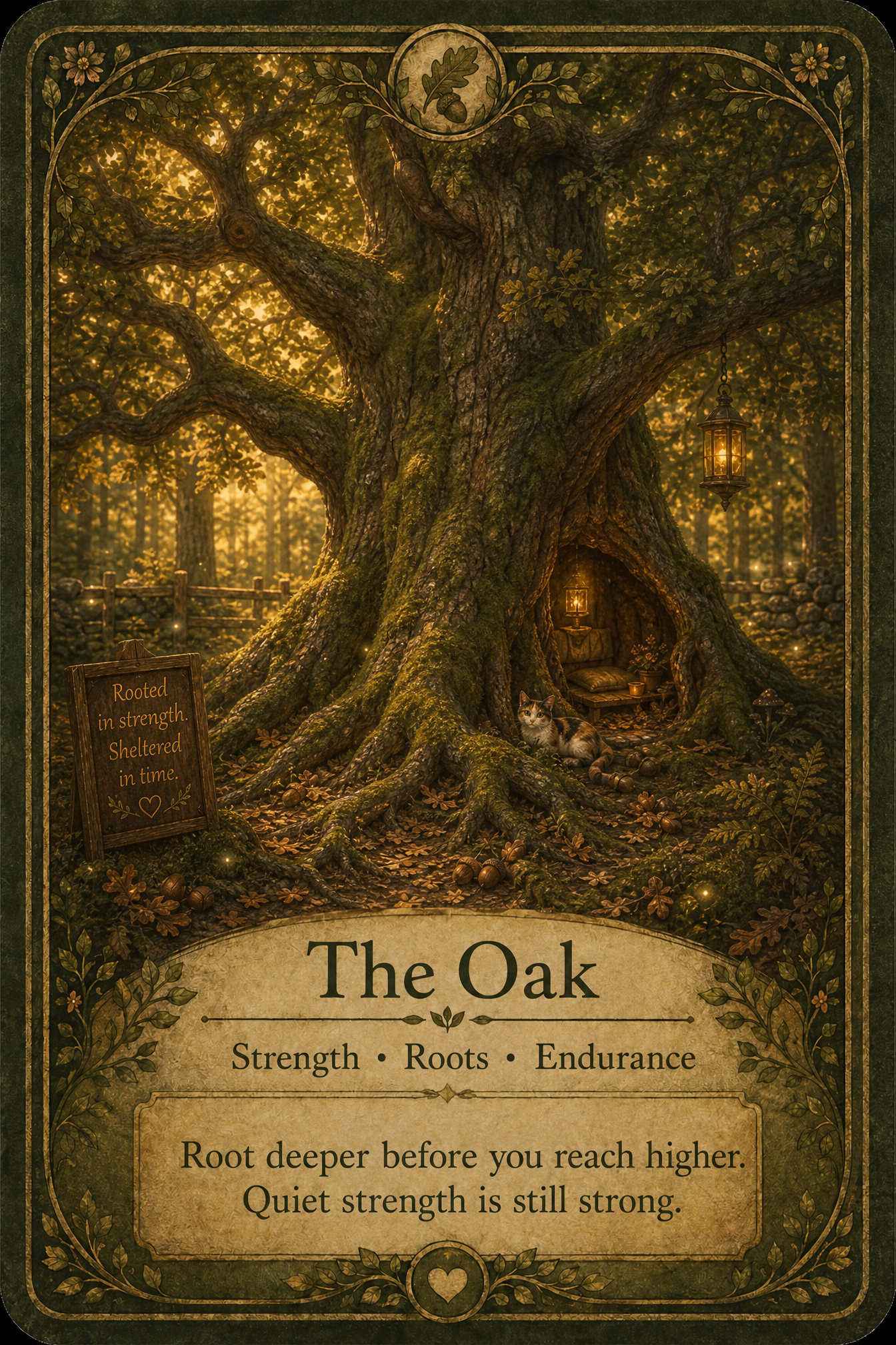 The Oak oracle card