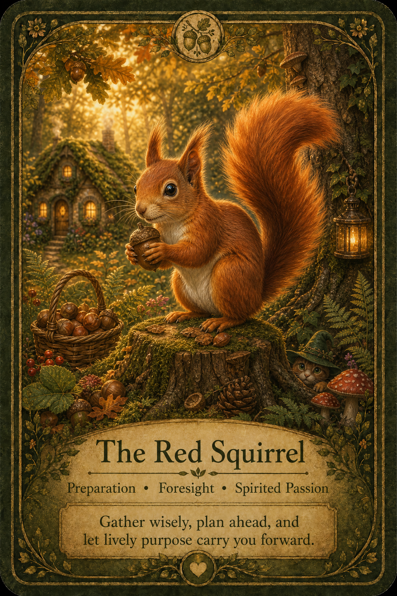 The Red Squirrel oracle card