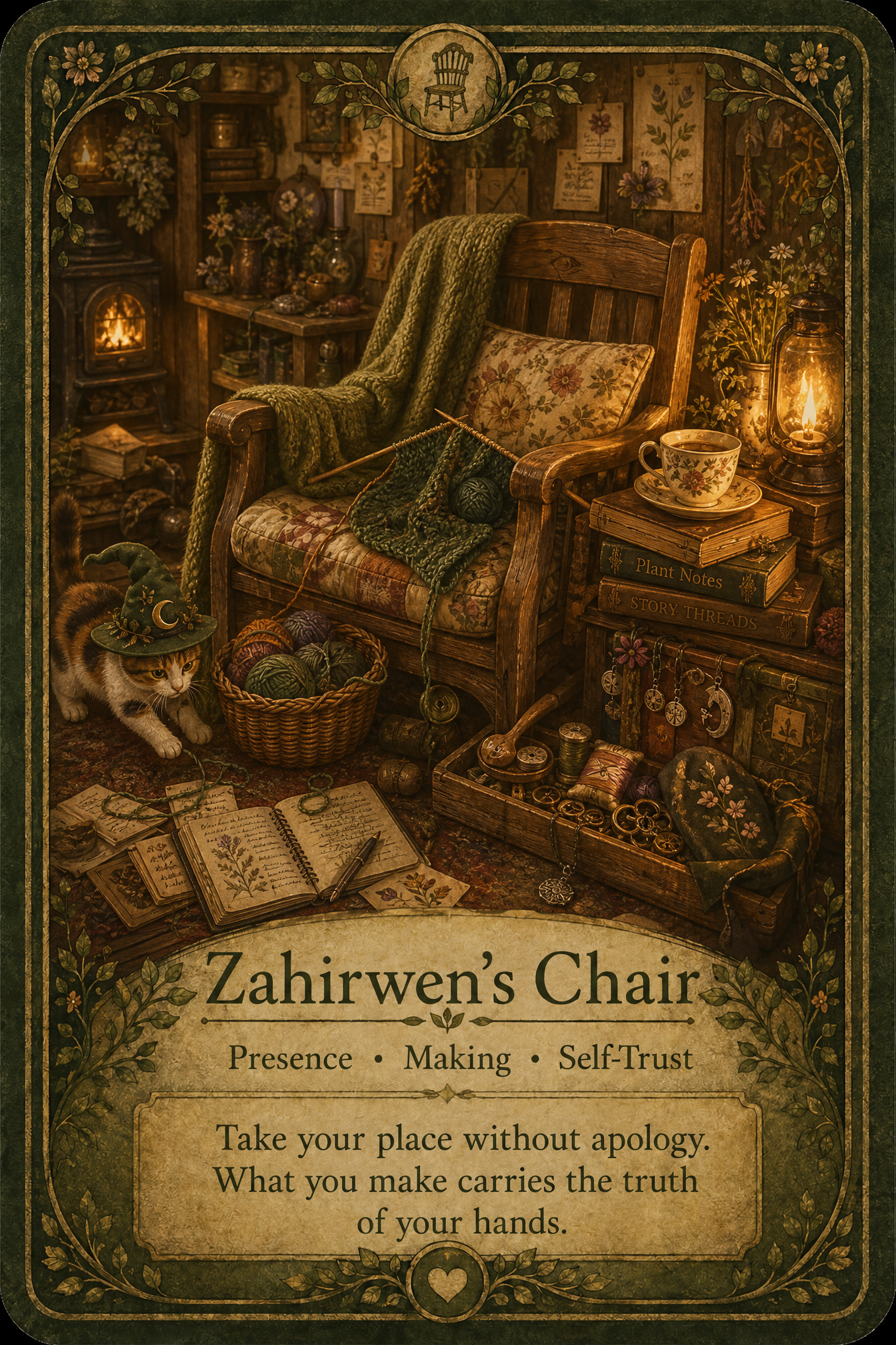 Zahirwen’s Chair oracle card
